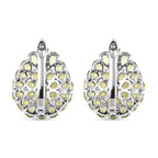 Natürliche Peridot-Ohrringe, 925 Silber platiniert, ca. 10.23 ct