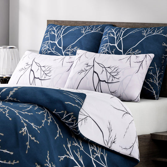 6er Set, Bettwäsche, 2 Deckenbezüge 135x200cm, 2 Kissenbezüge 40x80cm, 2 Kissenbezüge 80x80cm, weiß
