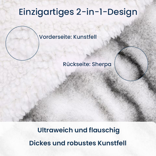 Serenity Night - Hochwertige Kunstpelz Sherpa Decke, Wolkenweich, 150x200cm, Beige