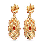Salamanca Feueropal-Ohrringe, 925 Silber vergoldet ca. 2,64 ct