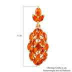 Salamanca Feueropal-Ohrringe, 925 Silber vergoldet ca. 2,64 ct