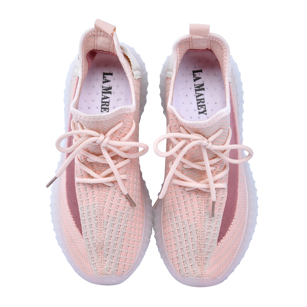 LA MAREY - atmungsaktive Damen-Sneaker, Größe 36, Rosa