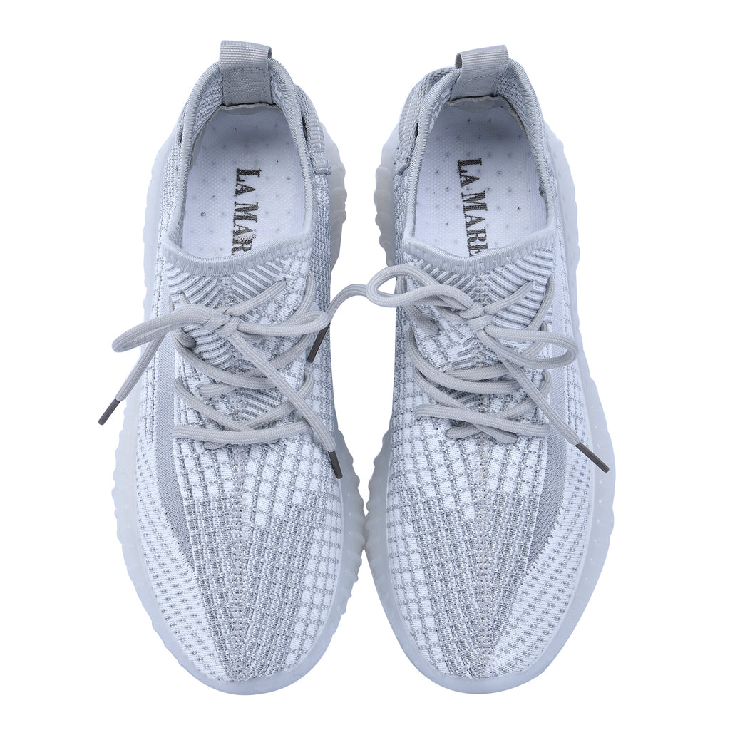 LA MAREY - atmungsaktive Damen-Sneaker, Größe 39, Grau
