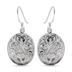 Royal Bali - Regenbogen Mondstein-Ohrringe, 925 Silber ca. 13,56 ct