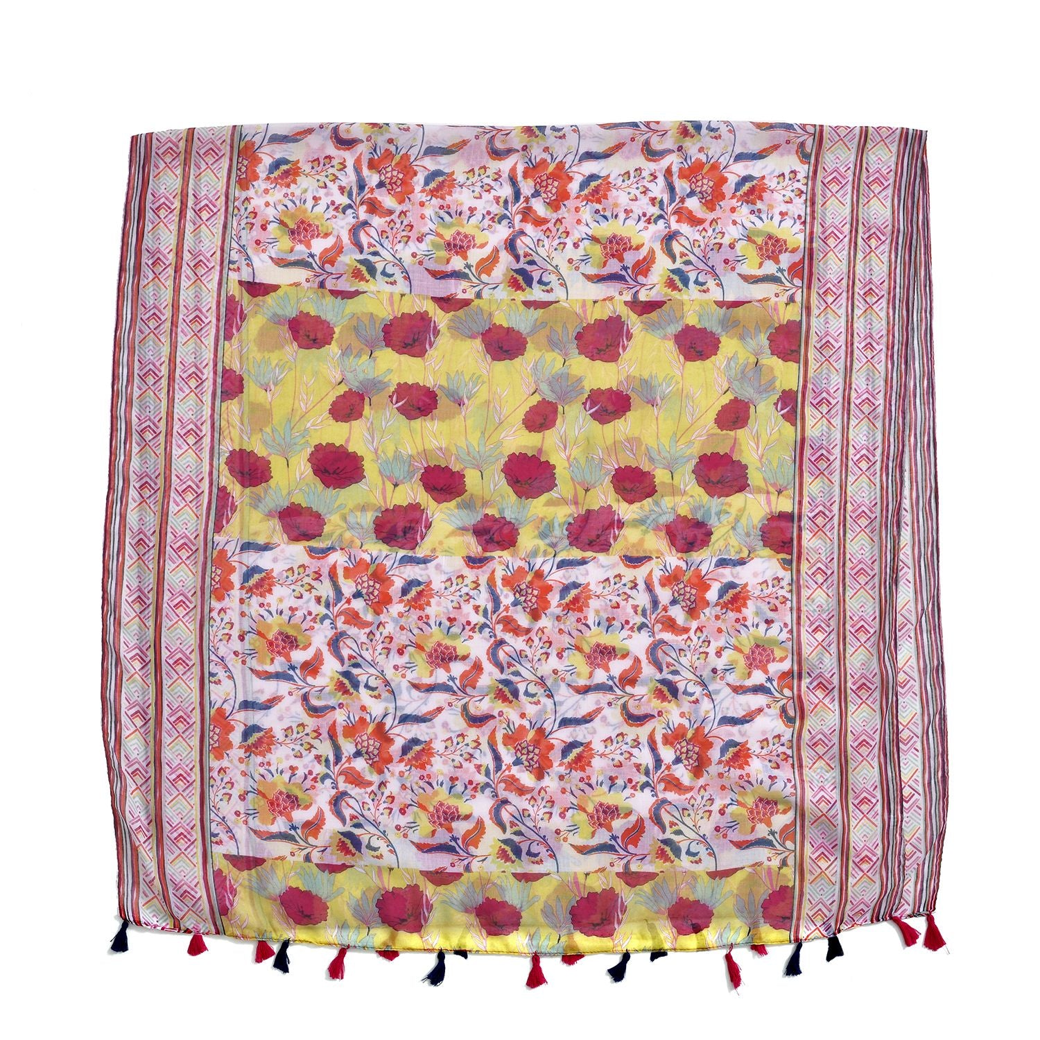 Weicher, leichter Schal mit Quasten, 180x80cm, Rot