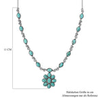 Sierra Nevada Türkis Halskette, ca. 45 cm, 925 Silber platiniert ca. 9,62 ct