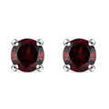 Rote Granat-Ohrstecker