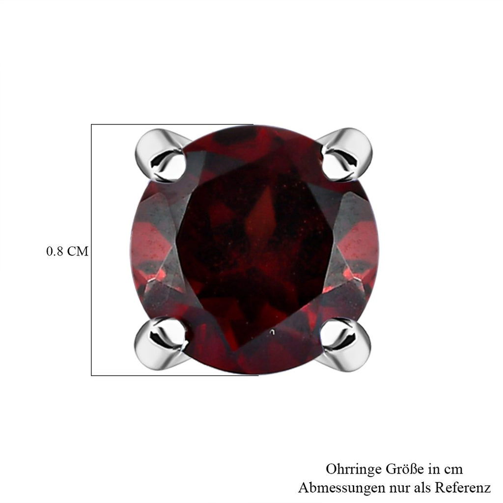 Rote Granat Ohrringe, 925 Silber platiniert ca. 3,30 ct