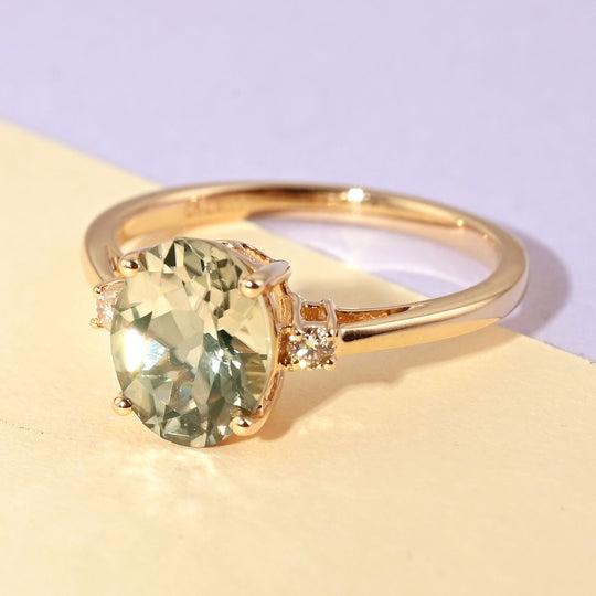 LUXORO AAA Turkizit und weißer Diamant-Ring, zertifiziert und geprüft, 585 Gold (Größe 19.00) ca. 2,10 ct