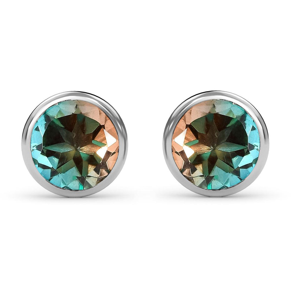 Aqua Terra Costa Quarz Triplett-Ohrringe, 925 Silber platiniert ca. 4,21 ct