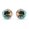 Aqua Terra Costa Quarz Triplett-Solitär-Ohrstecker, 925 Silber platiniert, 4,21 ct.