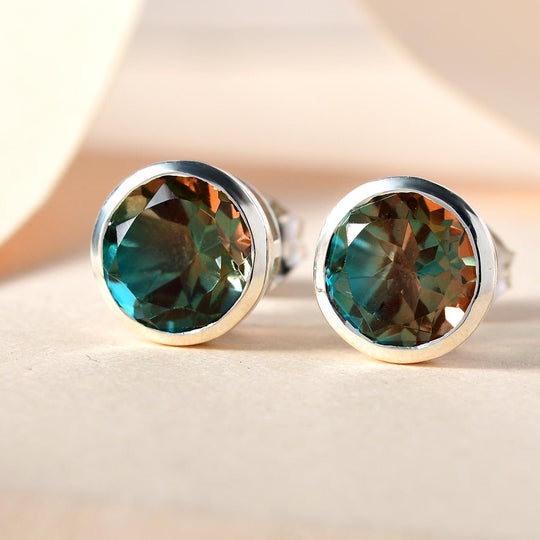 Aqua Terra Costa Quarz Triplett-Ohrringe, 925 Silber platiniert ca. 4,21 ct