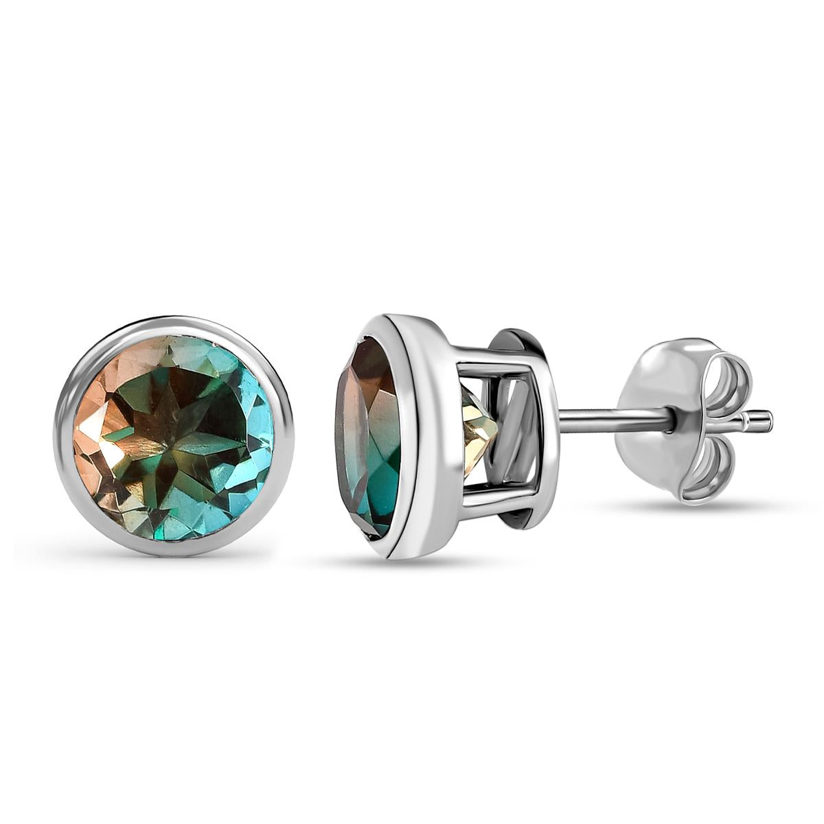 Aqua Terra Costa Quarz Triplett-Ohrringe, 925 Silber platiniert ca. 4,21 ct