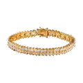 Natürliches, äthiopisches Welo Opal-Armband, 925 Silber vergoldet, 10,60 ct.