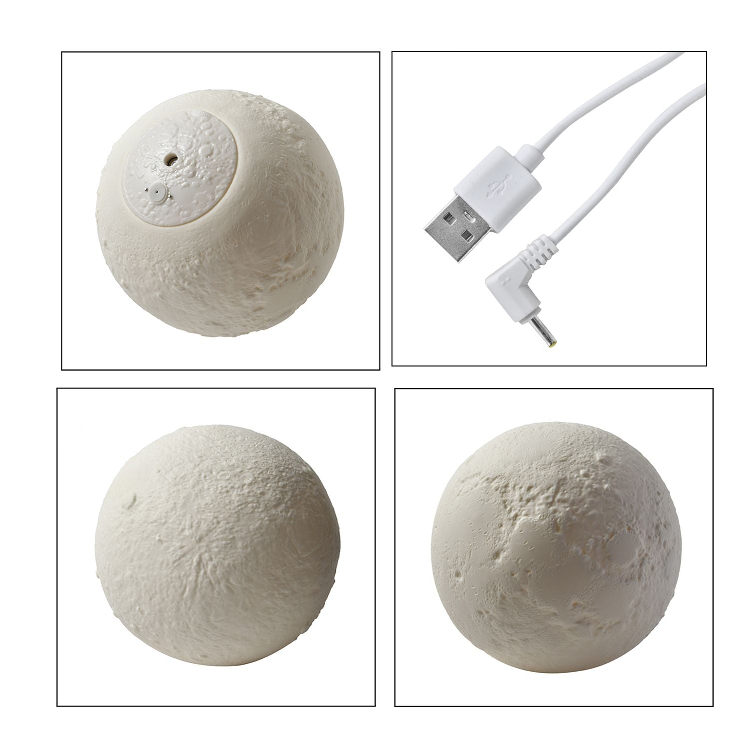USB Mondlampe und Luftbefeuchter mit Holzständer