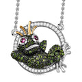 GP Italian Garden Kollektion - Rhodolith Granat, Chromdiopsid und Multi-Edelstein-Halskette, 45 cm - 2,14 ct.