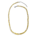 Lemon Quarz Halskette, ca. 45 cm, 925 Silber ca. 120.00 ct