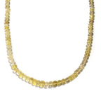 Lemon Quarz Halskette, ca. 45 cm, 925 Silber ca. 120.00 ct