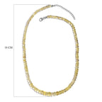 Lemon Quarz Halskette, ca. 45 cm, 925 Silber ca. 120.00 ct