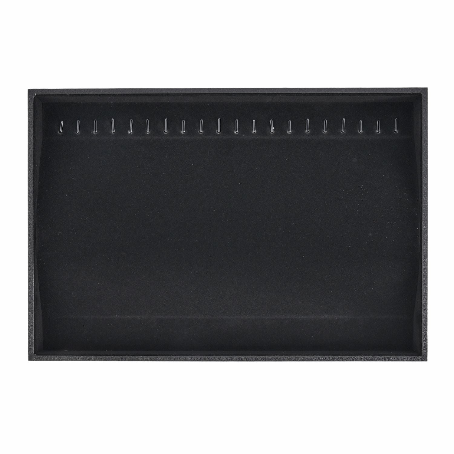 Samt-Schmuckablage, 35,1x23,9x3cm, Schwarz