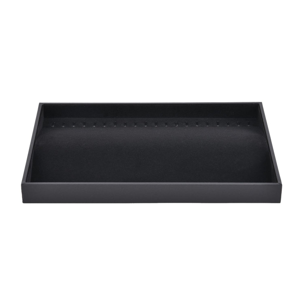Samt-Schmuckablage, 35,1x23,9x3cm, Schwarz