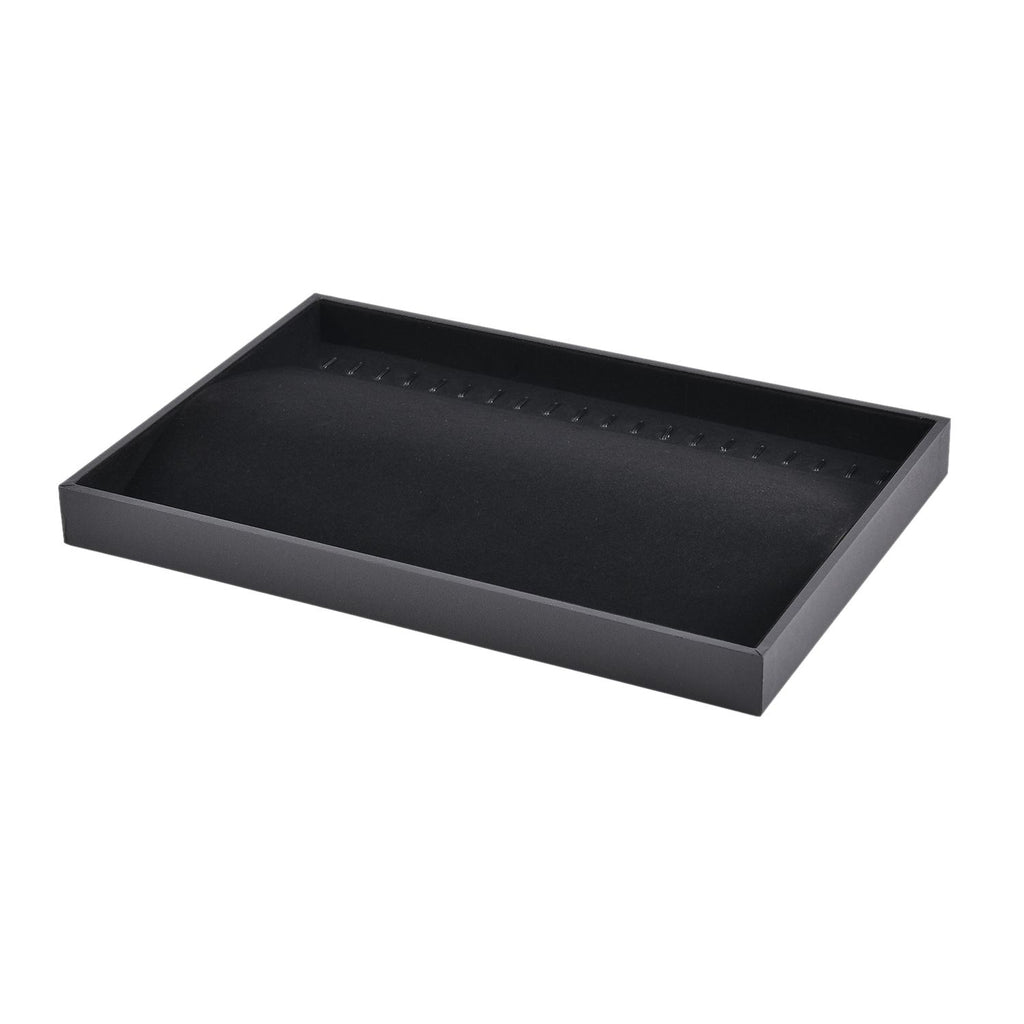 Samt-Schmuckablage, 35,1x23,9x3cm, Schwarz