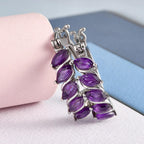 Afrikanische Amethyst Creolen, Edelstahl ca. 2.50 ct