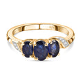 Masoala Saphir (Fissure gefüllt)-Ring, 925 Silber vergoldet (Größe 16.00) ca. 1.57 ct