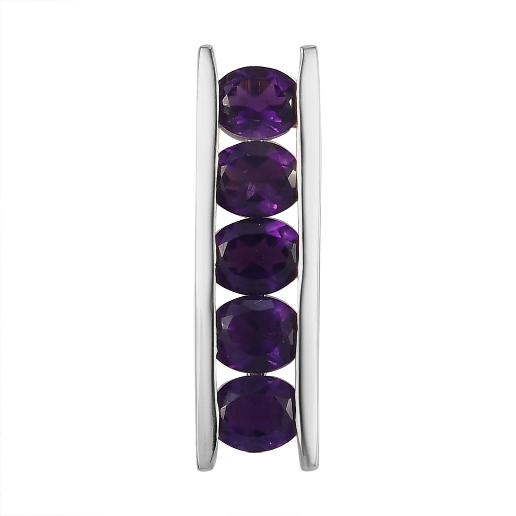 Afrikanischer Amethyst Anhänger, 925 Silber platiniert, ca. 1.72 ct
