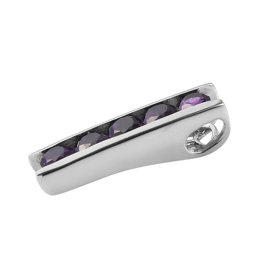 Afrikanischer Amethyst Anhänger, 925 Silber platiniert, ca. 1.72 ct