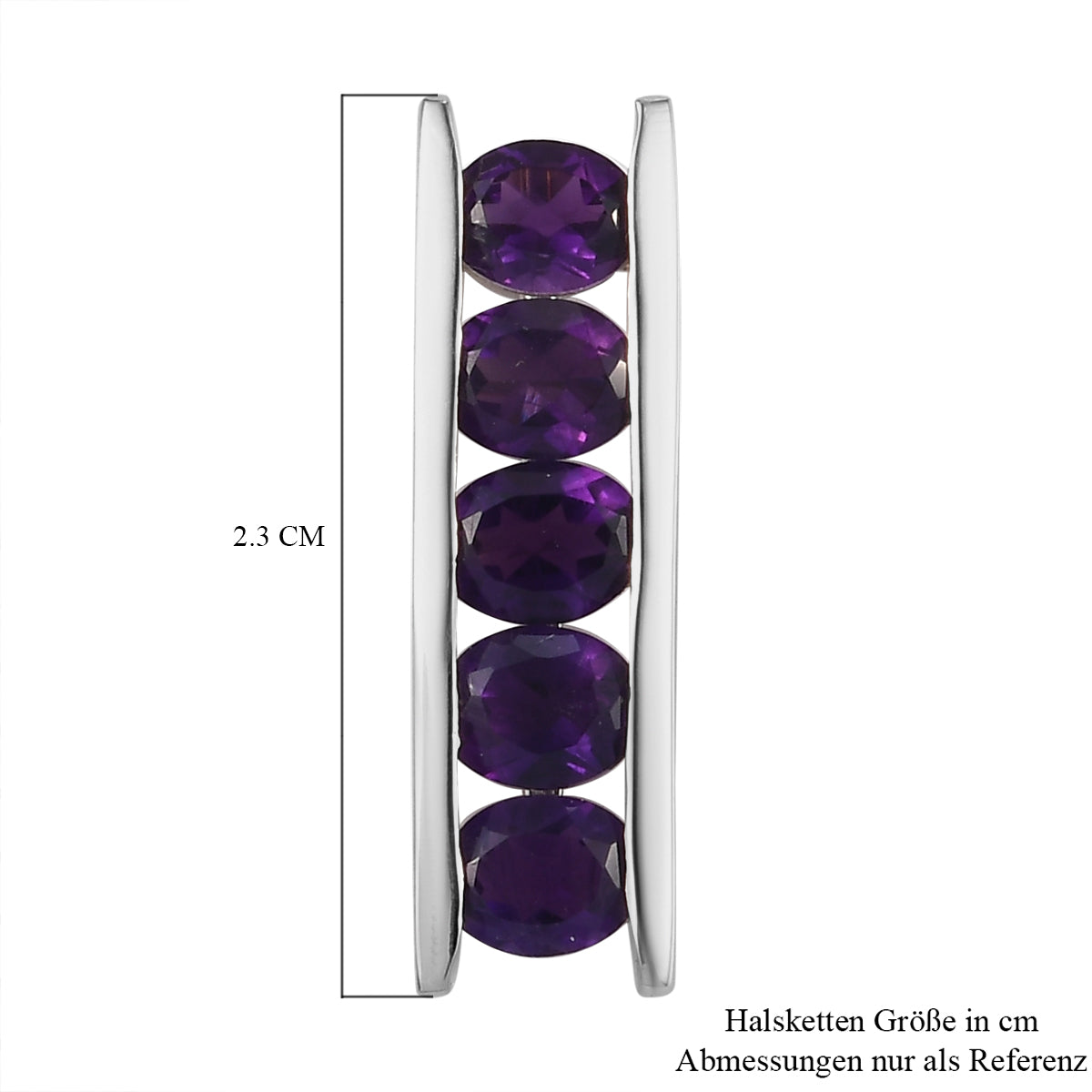 Afrikanischer Amethyst Anhänger, 925 Silber platiniert, ca. 1.72 ct