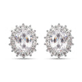 Weiße Zirkonia-Ohrringe, silberfarben ca. 3,00 ct