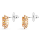 Gelbe und weiße Zirkonia-Ohrringe, goldfarben ca. 3,00 ct