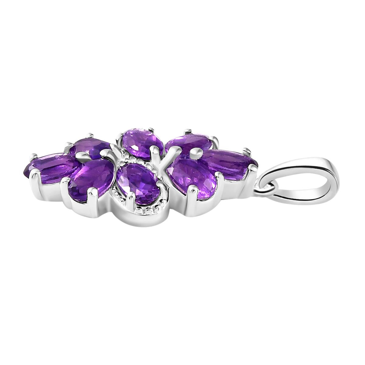 Afrikanischer Amethyst Anhänger 925 Silber ca. 1,74 ct