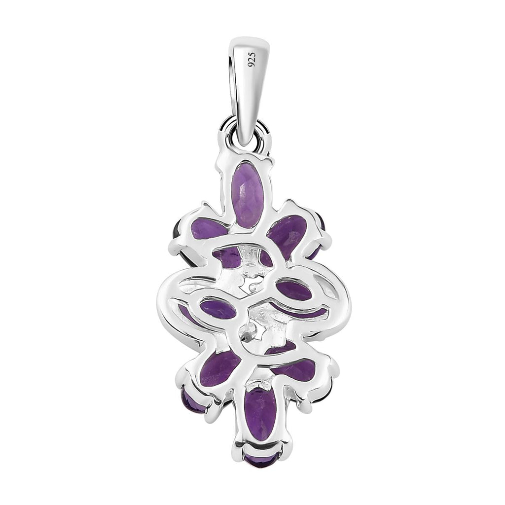Afrikanischer Amethyst Anhänger 925 Silber ca. 1,74 ct