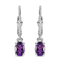 AAA Marokkanische Amethyst-Solitär-Ohrhänger, 925 Silber platiniert, 2,29 ct.
