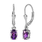 AAA Natürliche, marokkanische Amethyst-Ohrringe, 925 Silber platiniert ca. 2.29 ct