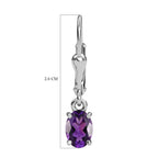 AAA Natürliche, marokkanische Amethyst-Ohrringe, 925 Silber platiniert ca. 2.29 ct