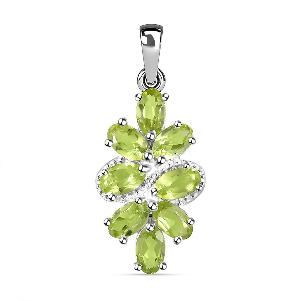 Peridot Anhänger 925 Silber ca. 1,98 ct