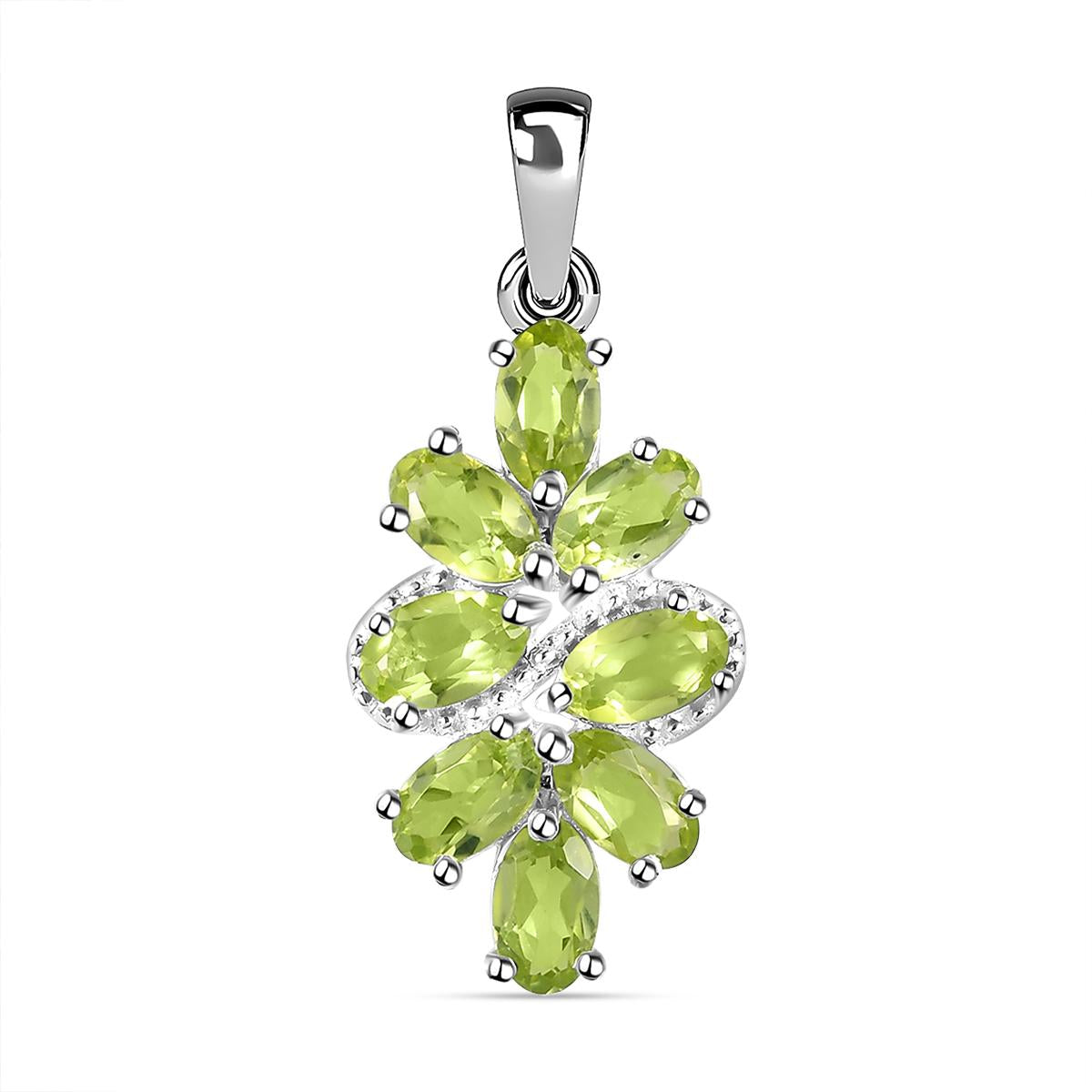 Peridot Anhänger 925 Silber ca. 1,98 ct