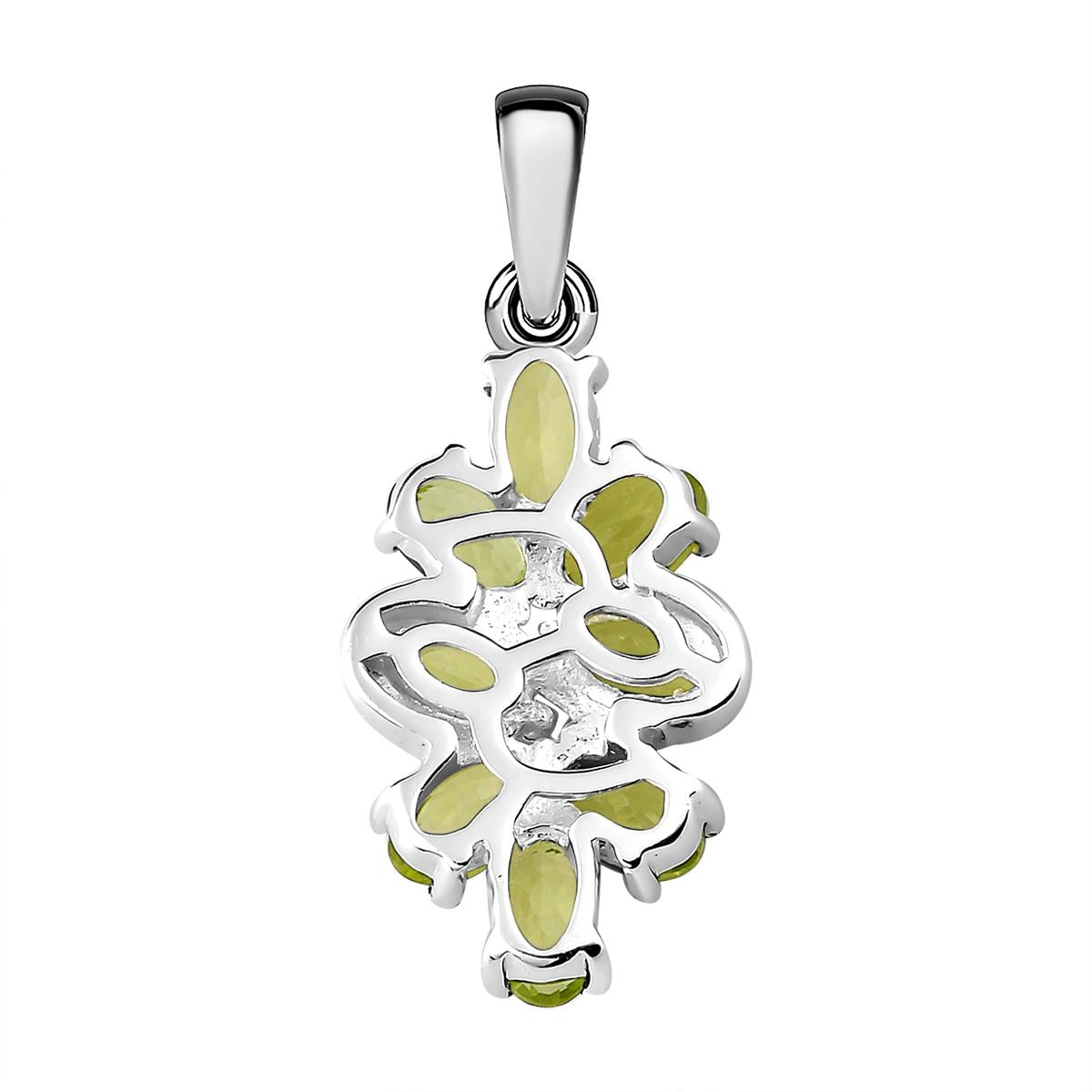 Peridot Anhänger 925 Silber ca. 1,98 ct