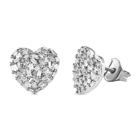 GP Amore Kollektion - Weiße Diamant-Ohrringe, 925 Silber platiniert ca. 0.50 ct