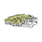 Natürlicher Peridot-Anhänger, 925 Silber platiniert ca. 3,67 ct