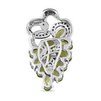 Natürlicher Peridot-Anhänger, 925 Silber platiniert ca. 3,67 ct