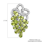 Natürlicher Peridot-Anhänger, 925 Silber platiniert ca. 3,67 ct
