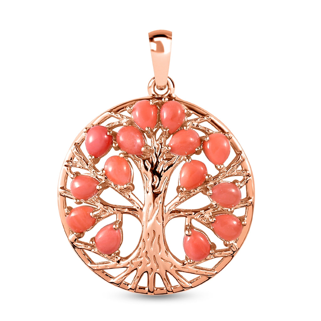 Oregon Pfirsich Opal-Anhänger, 925 Silber rosévergoldet ca. 1,79 ct