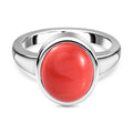 Oregon Pfirsich Opal-Ring, 925 Silber platiniert (Größe 17.00) ca. 3.45 ct