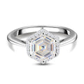 Moissanit Ring, 925 Silber rhodiniert (Größe 17.00) ca. 2,65 ct
