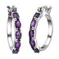 Afrikanische Amethyst-Creolen - 4 ct.