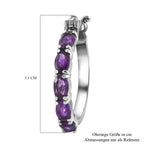 Afrikanische Amethyst Ohrringe, Edelstahl ca. 4.00 ct